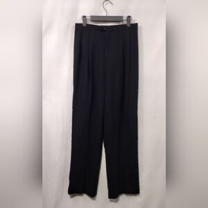 Vintage Women's 100% Wool Classic Dress Pants Size 12 Black Office Career Work